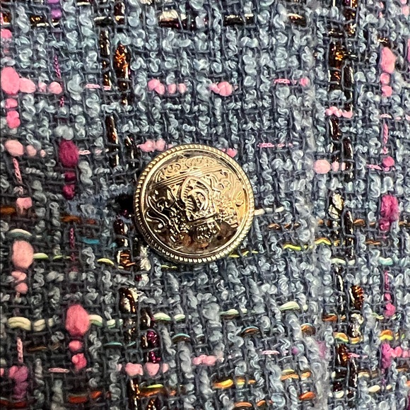 Steve Madden Blue Tweed Blazer - Picture 4 of 4